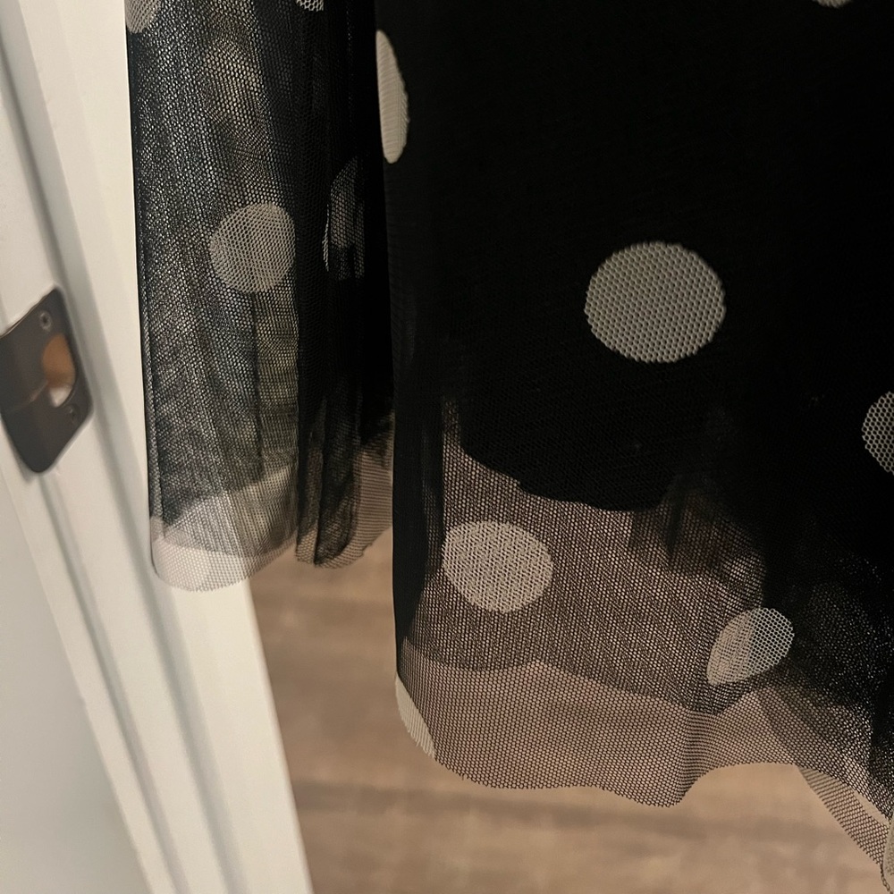 Strapless tulle polka dot party dress - Picture 6 of 6